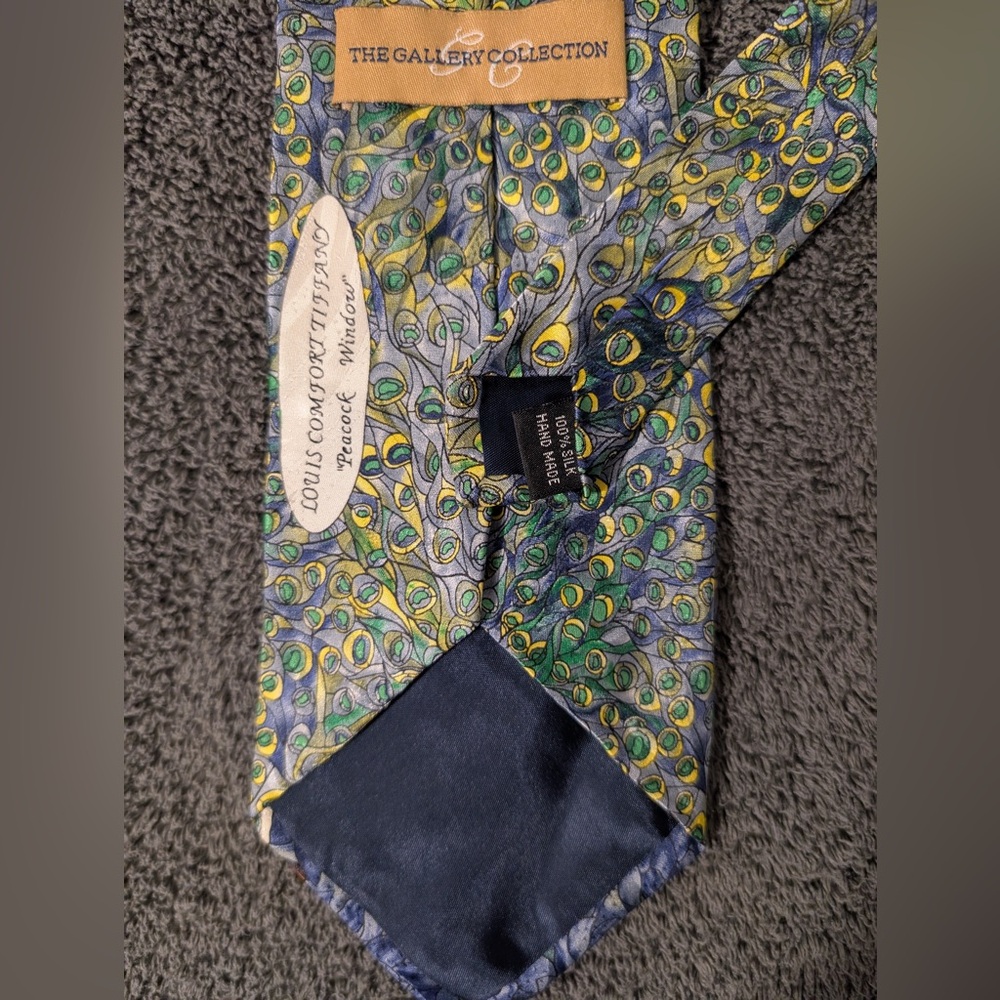 The Gallery Collection Peacock Patterned Silk Tie… - image 3